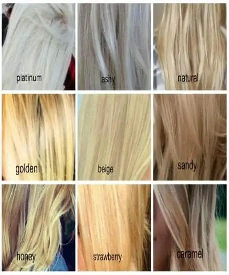 Different Shades of Blonde Hair Color