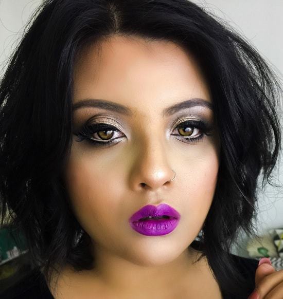 purple Lipstick for Olive Skin 