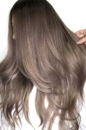 trendy light ash brown hair shade 