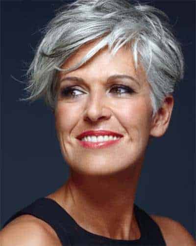 gray hair styles with short hair