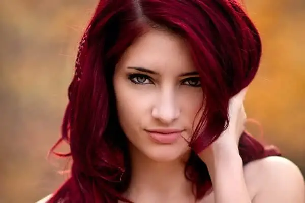 red hair color for hazel eyes 