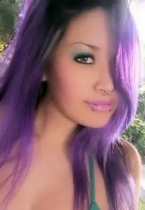 Splat purple violet hair-color