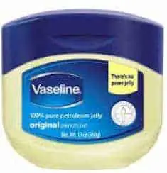 Vaseline and sugar ideal for lip scrub